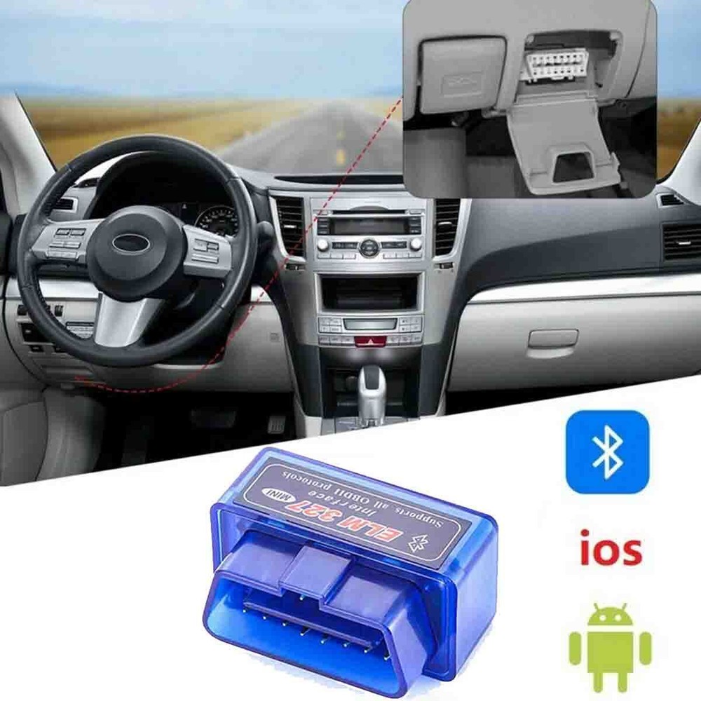OBD2 Car Bluetooth Scanner Code Reader OBDII ELM327 Read Tool For iPhone Android