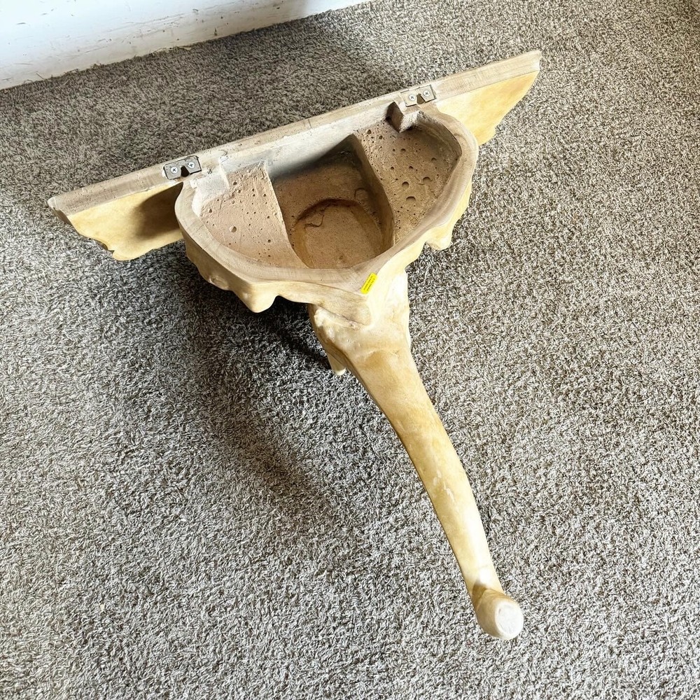 1970s Elephant Sconce Console Table by Chapman