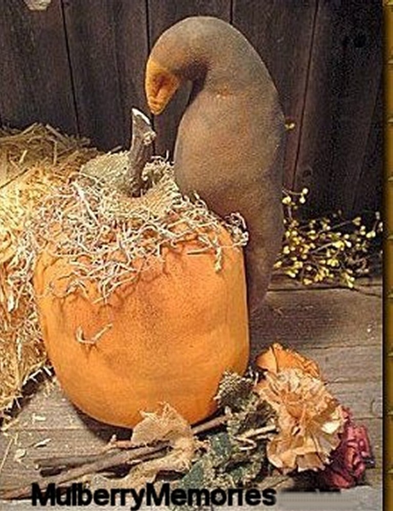 PATTERN ONLY! PUMPKIN CROW MUMS FABRIC FALL AUTUMN DECORATION