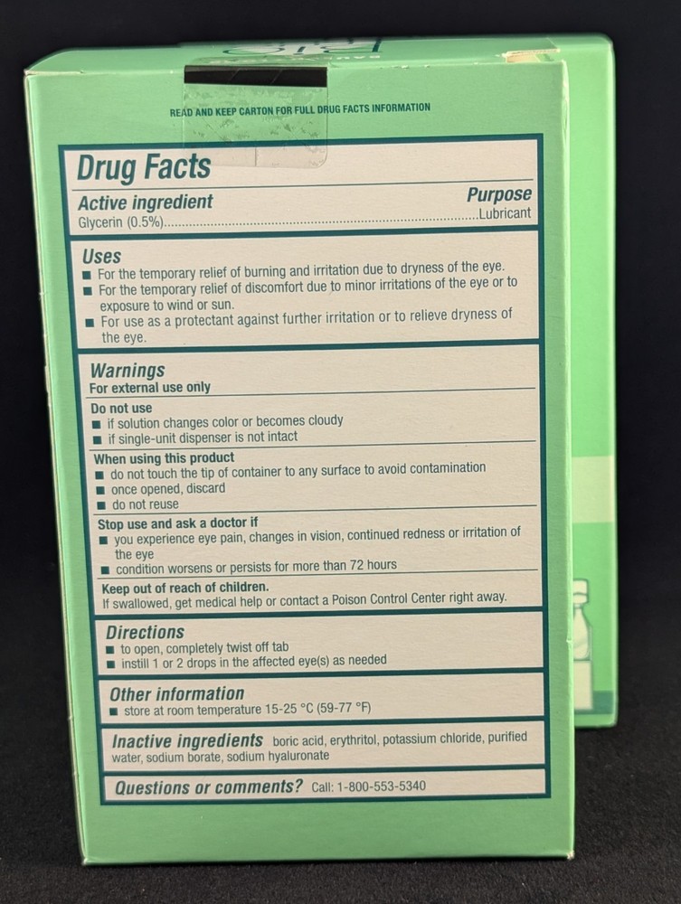 2 PACK!!! Biotrue Hydration Boost Eye Drops Vial 0.3mL, 30 Ct EXP 03/2027