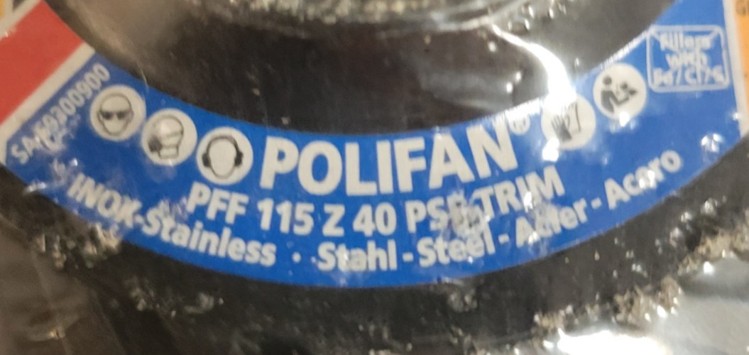 Pack of 5 PFERD *68099 4-1/2" x 7/8" Polifan Zirconia 40G PSF-Trim Flap Disk