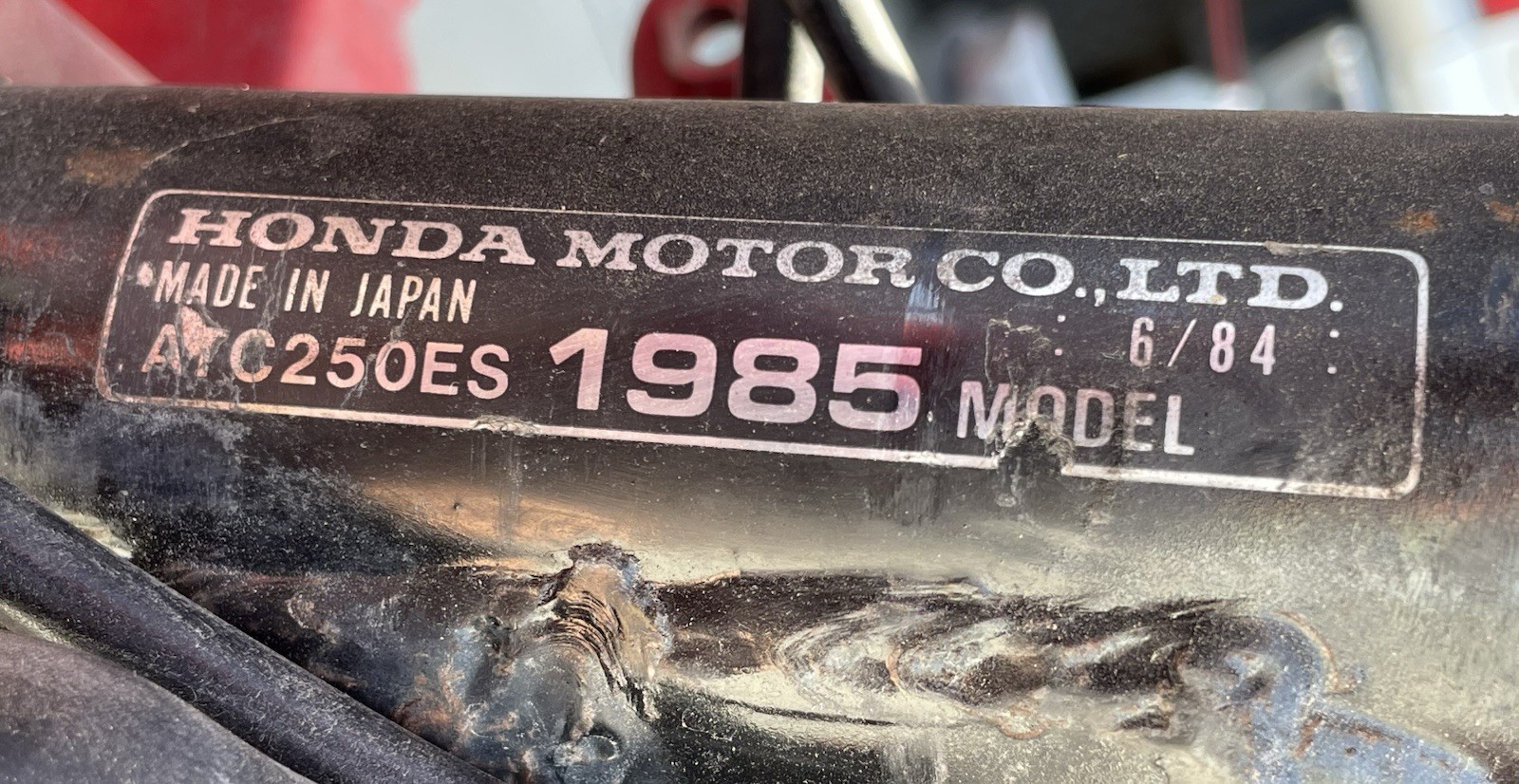 1985-87 Honda ATC 250ES Big Red Gas Fuel Tank OEM W/ KEIHIN Petcock Rust Free