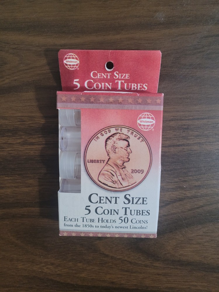 Whitman Cent Size 5 Coin Tubes U.S. Coins