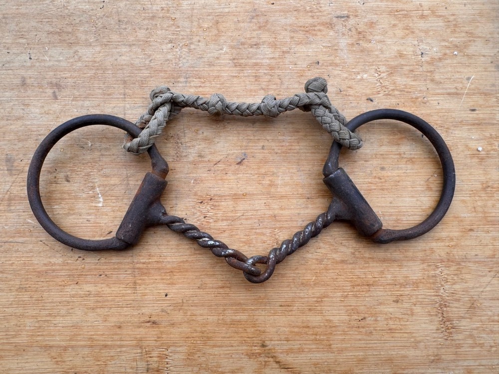 Sweet Iron Twisted Western Dee Ring Snaffle Bit ~ 5" ~ Dutton ?