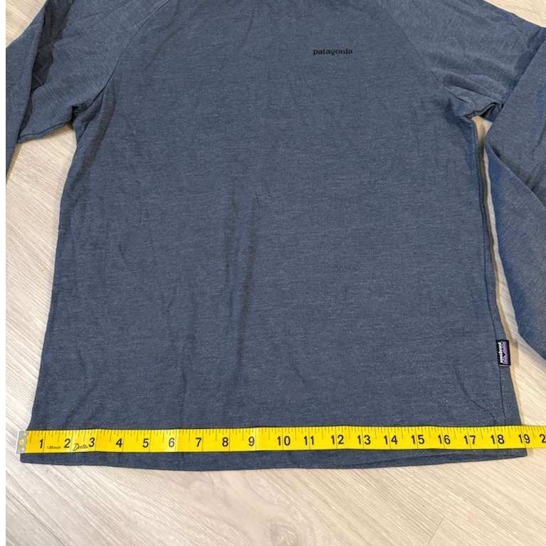 Patagonia Organic Cotton Long Sleeve Crewneck Pullover Shirt Men's Blue