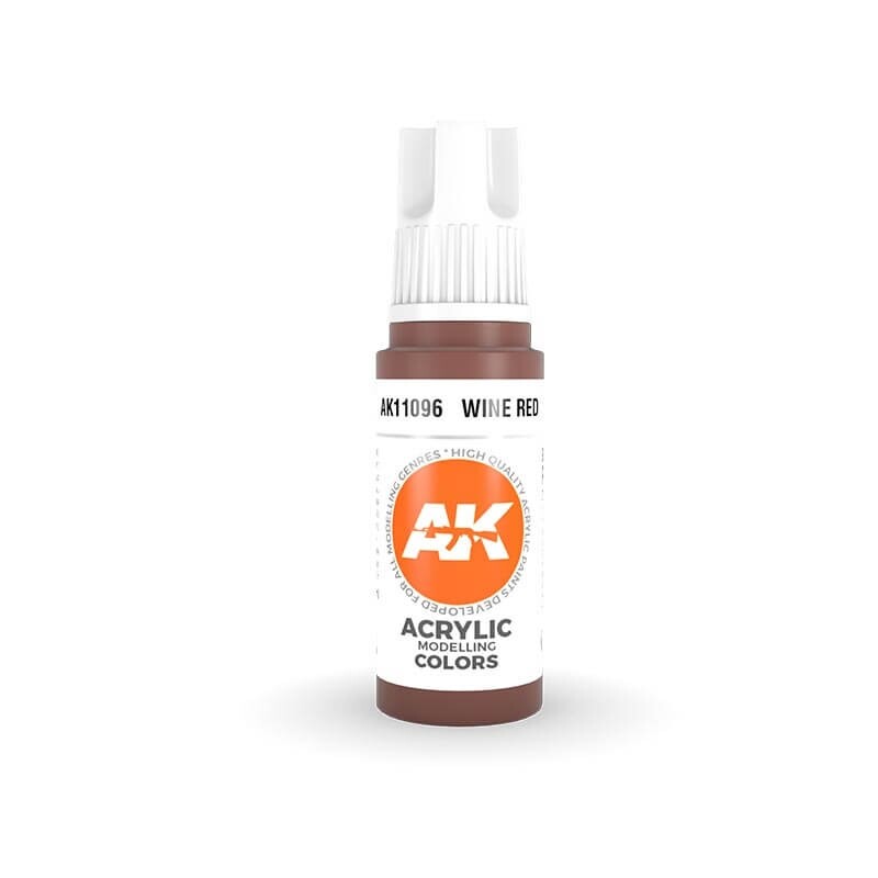 AK Interactive 17ml Bottle Wine Red 3rd Gen Acrylic Paint AK11096