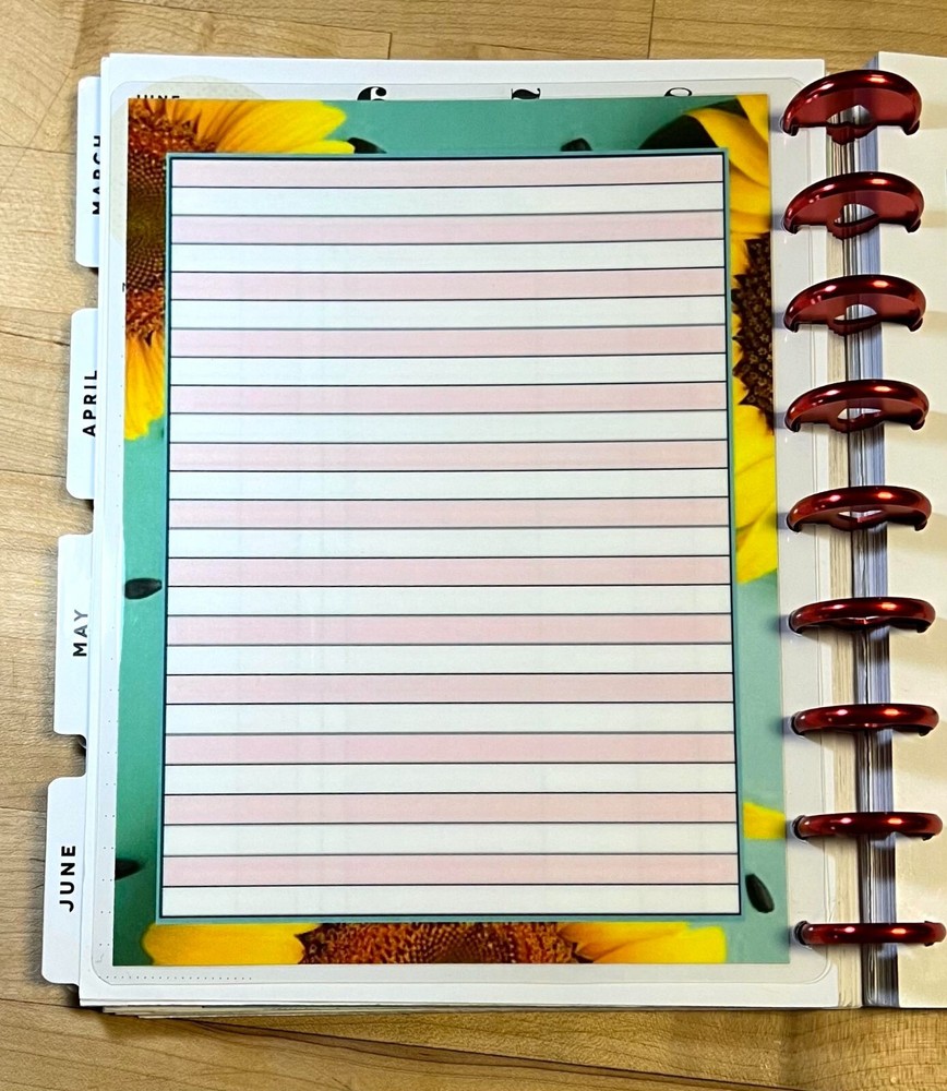 Spending Log Dashboard Insert for use with a Classic HAPPY Planner-