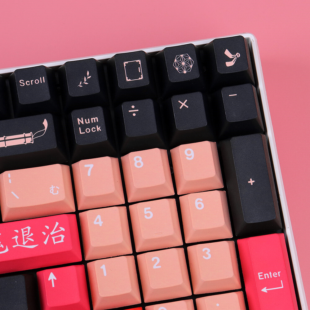 Devil Killer 130 Key PBT Keycap Set - Cherry colored Mechanical Keyboard