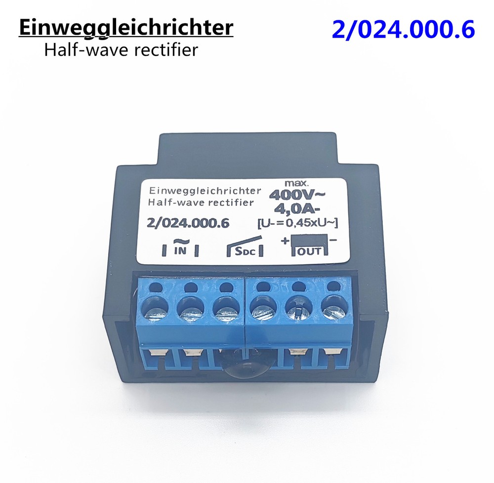 2/024.000.6 Einweggleichrichter Half-wave rectifier max.400V 4.0A