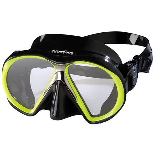 Atomic Aquatics SubFrame Mask - Medium Fit - Black/Yellow - Dive Mask