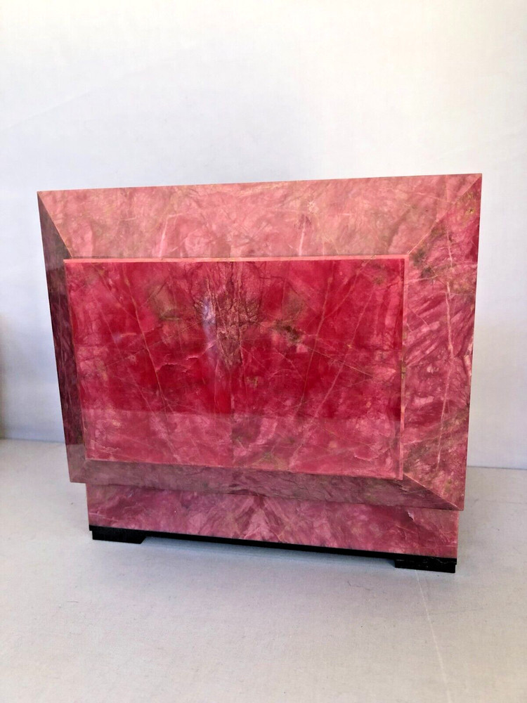 Large Hinged Russian Rhodonite Intarsia Box