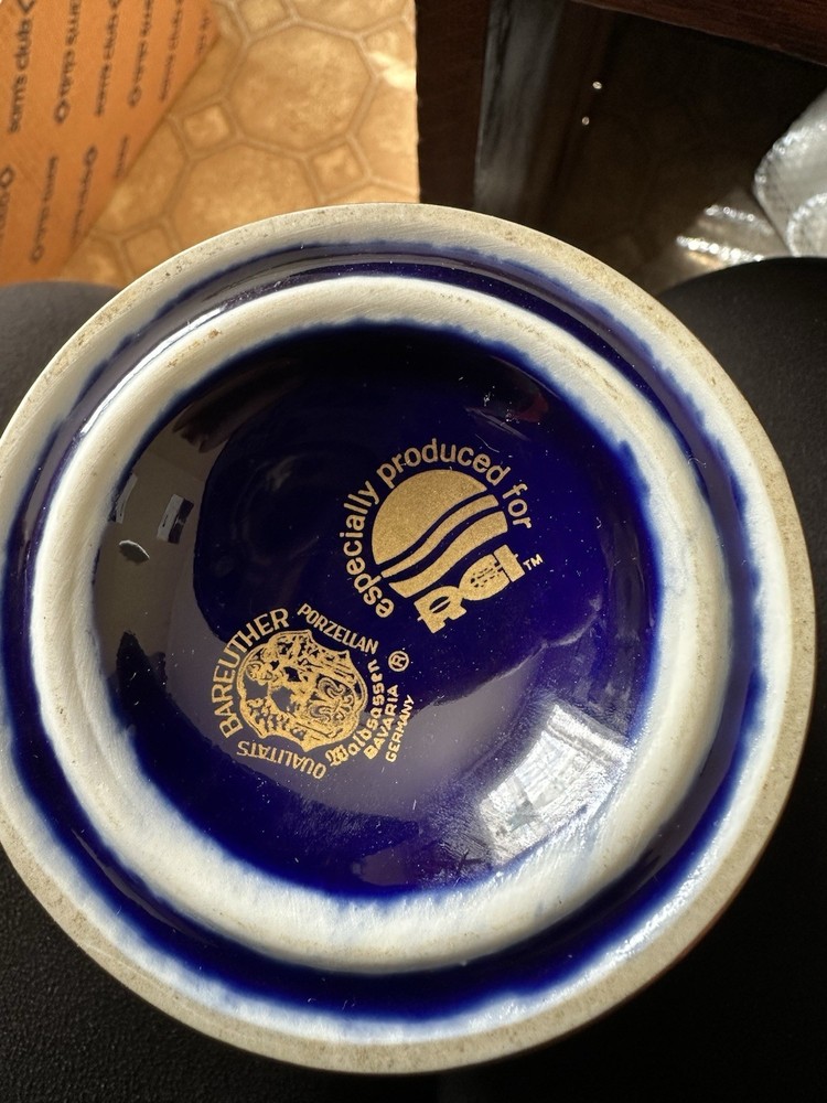 Bareluther Germany Cobalt Gold Vase