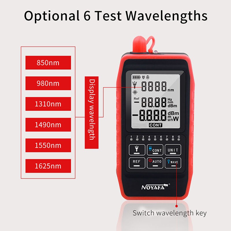 Optical Power Meter NF-908 Fiber Tester Visual Fault Locator Network Cable Test