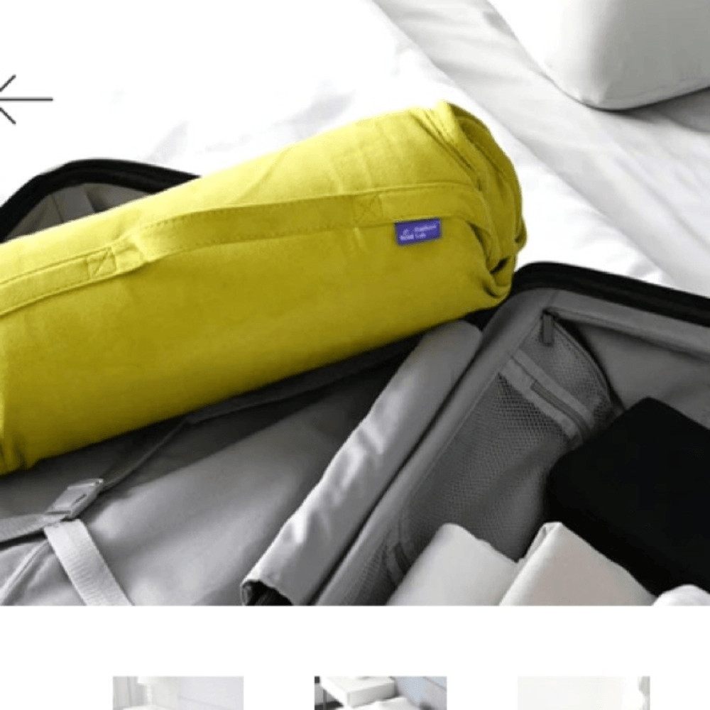 Cushion Lab Travel Deep Sleep Memory Foam Neck pillow, Yellow, NWT, Open box