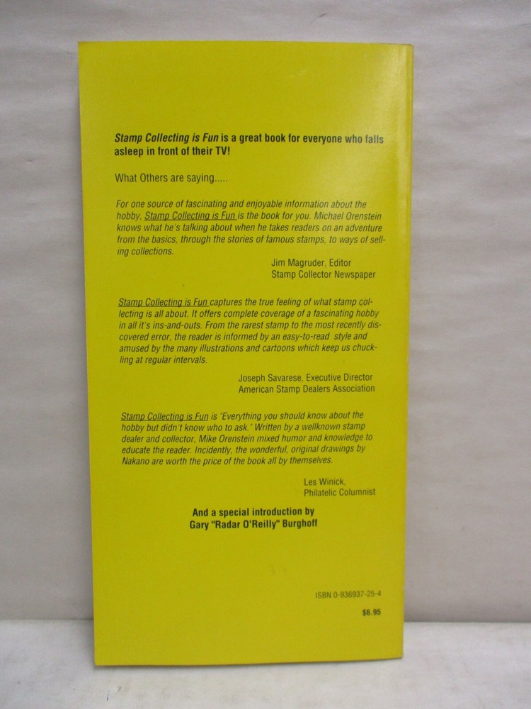 Stamp Collecting is Fun by I. Michael Orenstein Brookman Softcover Book 1990