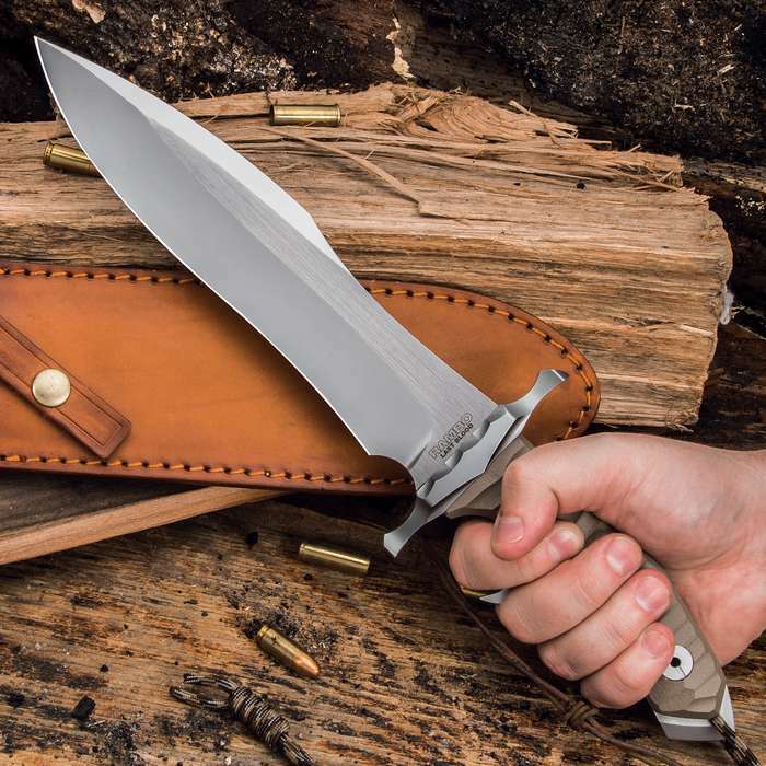 Rambo Licensed Last Blood Sylvester Stallone Hunting Fixed Blade Bowie Knife