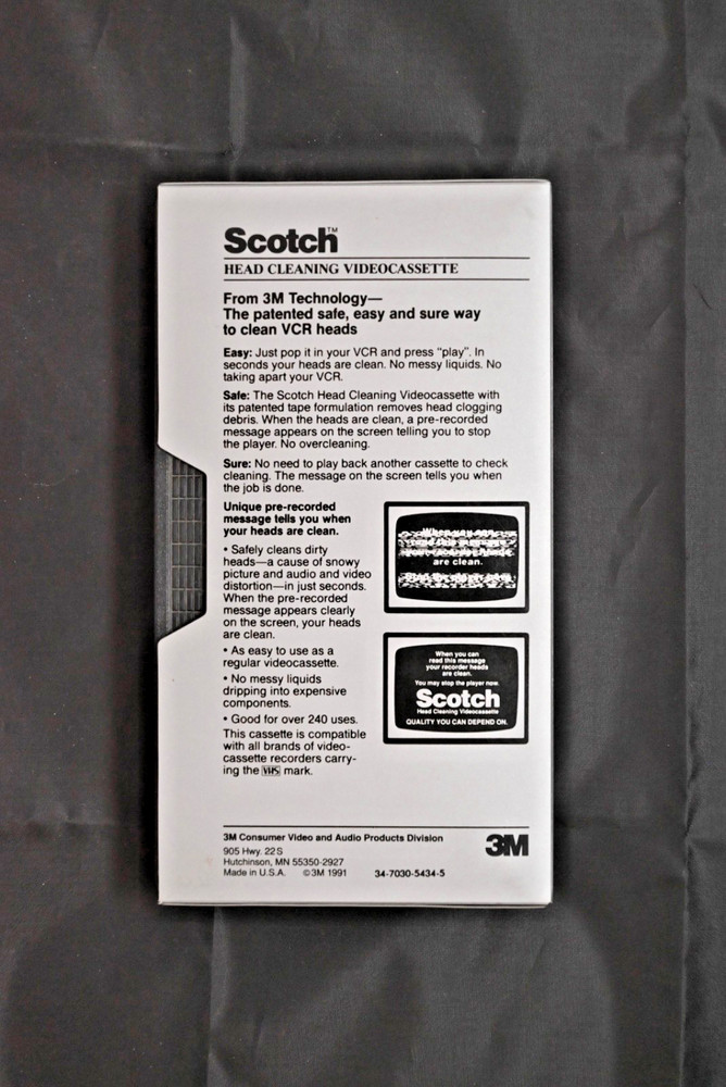 Scotch Head Cleaning Video Cassette