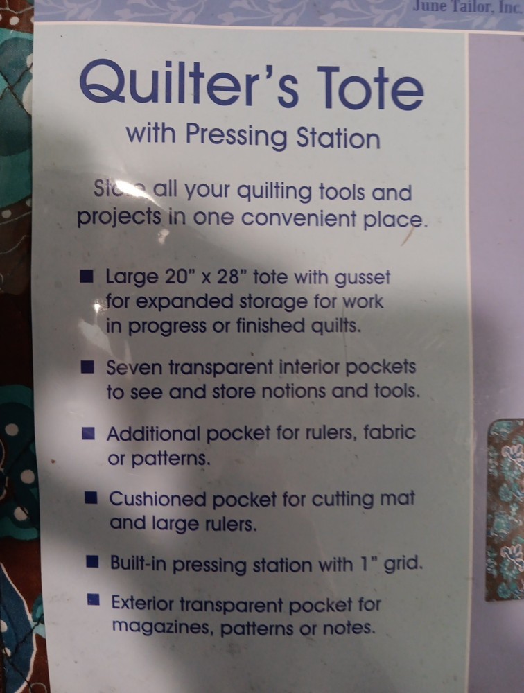 Tailor Quilters Tote With Pressing Station