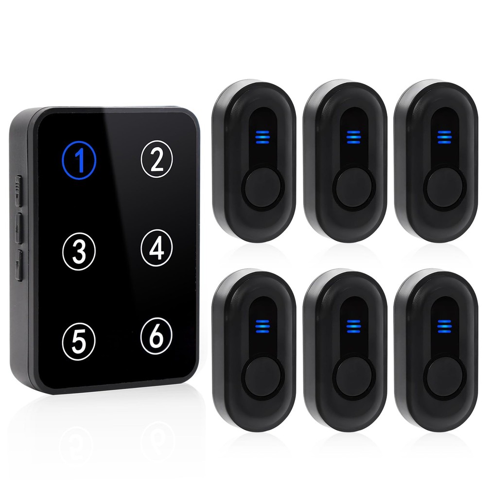 Wireless Caregiver Pager Call Button Nurse System 500Ft Range with LED Number