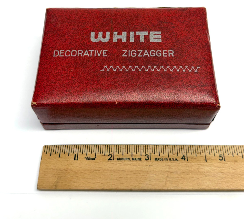 Vintage White Decorative Zig Zag Stitcher / Zigzagger Sewing Machine Attachment