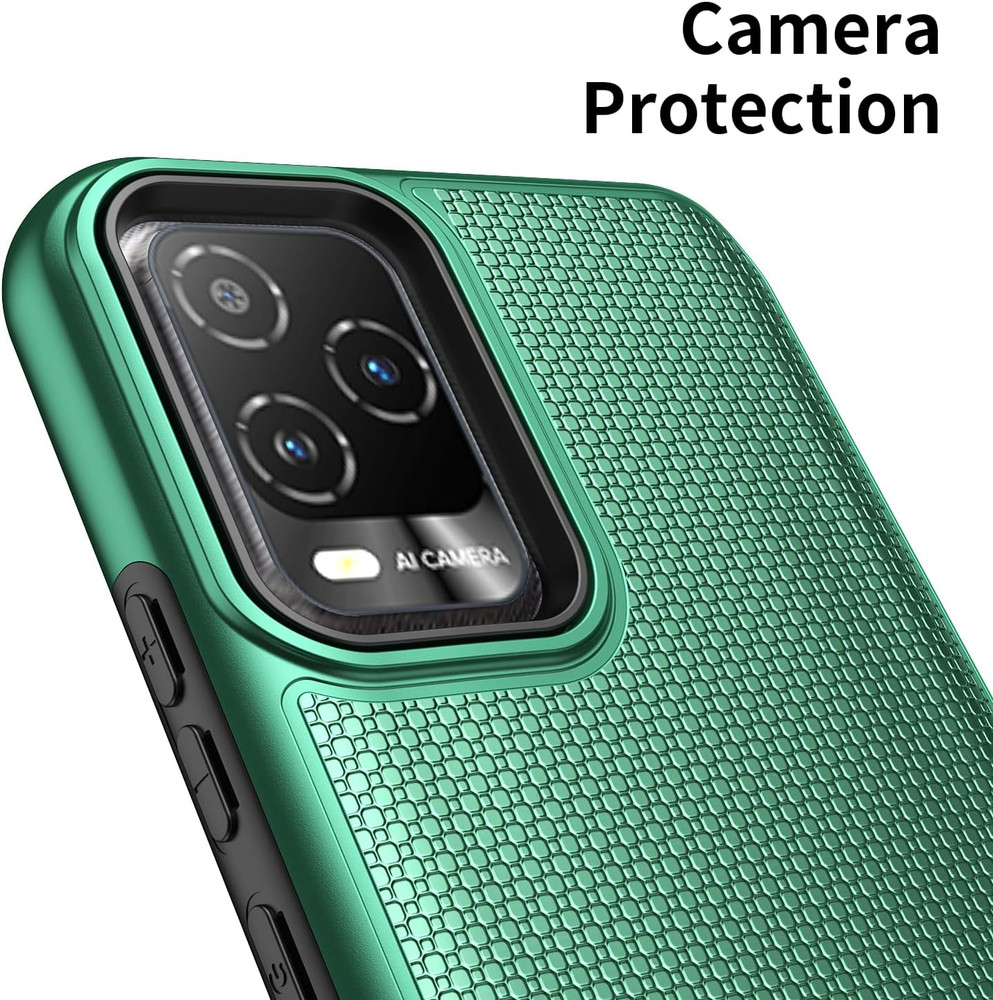 For BLU View 5 Pro Phone Case with Tempered Glass Screen Protector,Dual Layer He
