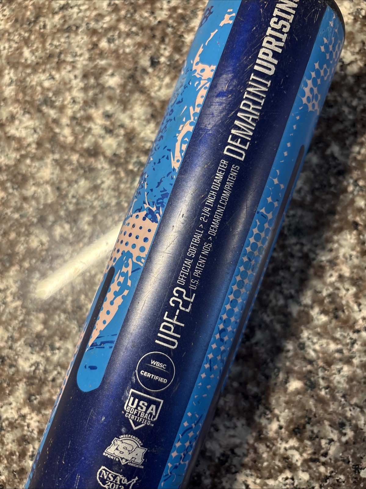 Demarini Uprising Fastpitch Softball Bat UPF-22 32" 20oz Pink Blue 2 1/4 Barrel