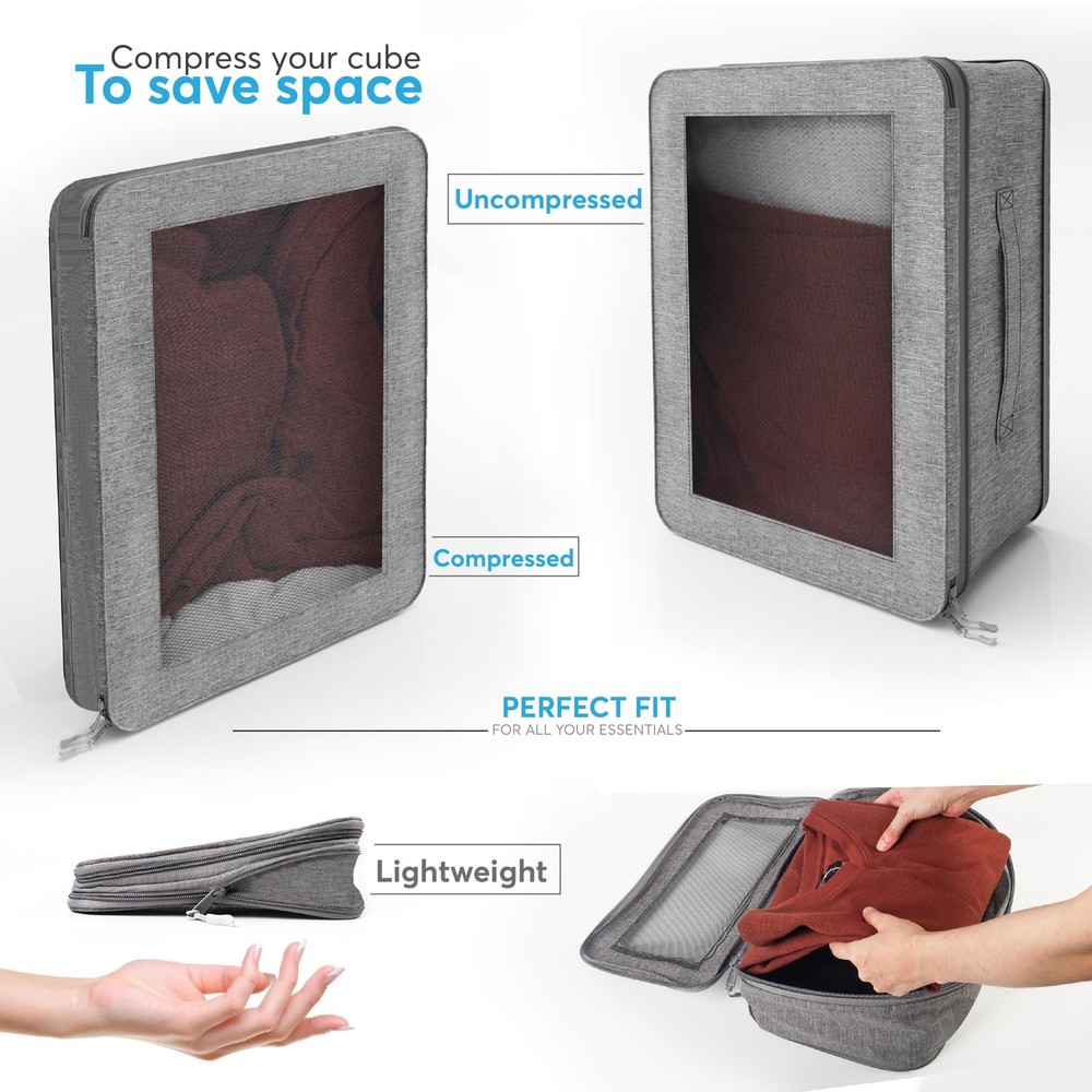 Compression Packing Cubes - Set of 4 Lightweight Packing Cubes Compression fo...