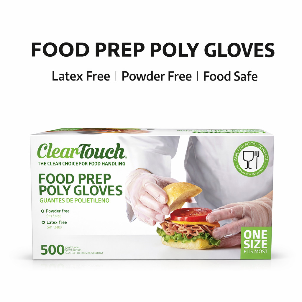 Food Prep Poly Gloves Clear Disposable Latex Powder Free Restaurant 500-2000 Ct