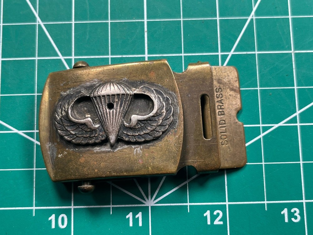 WWII Paratrooper Belt Buckle Jump Wings