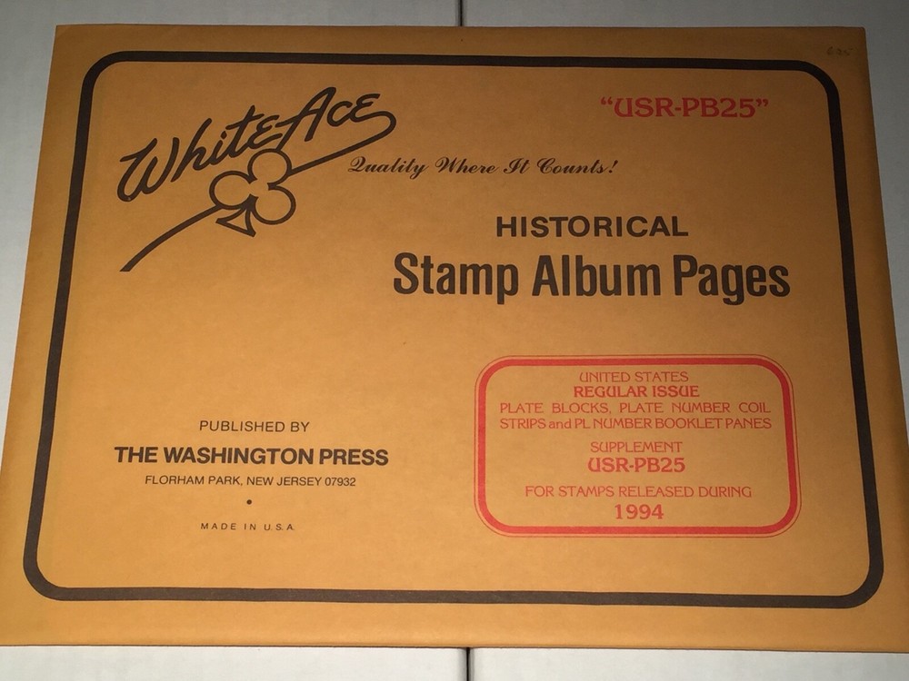 New Package White Ace Pages Regular Issues 1994 PB,Coils,etc Supplement USR-PB25