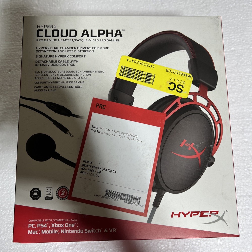 HyperX Cloud Alpha Wired Gaming Headset - Red