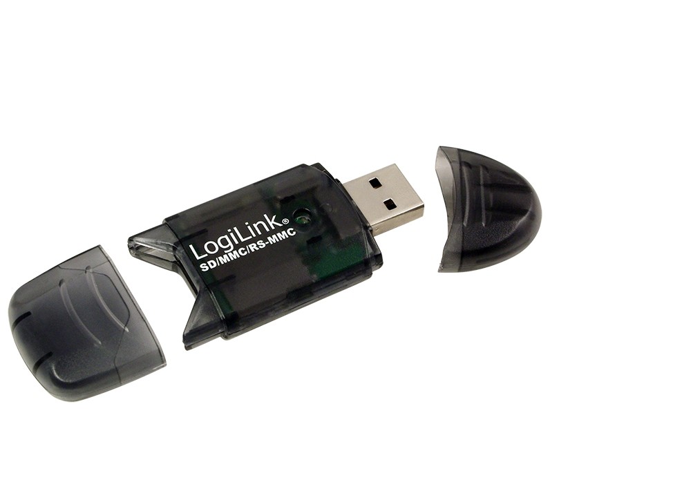 LogiLink Cardreader USB 2.0 Stick external for SD/MMC card reader Black
