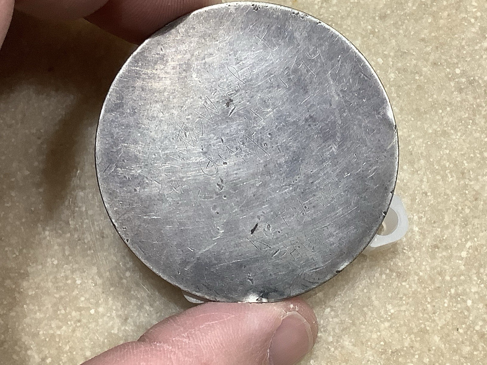 1896 Bryan dollar hk-781 silver medal*Engraved Ruth W Shuit Aug 10, 1896*