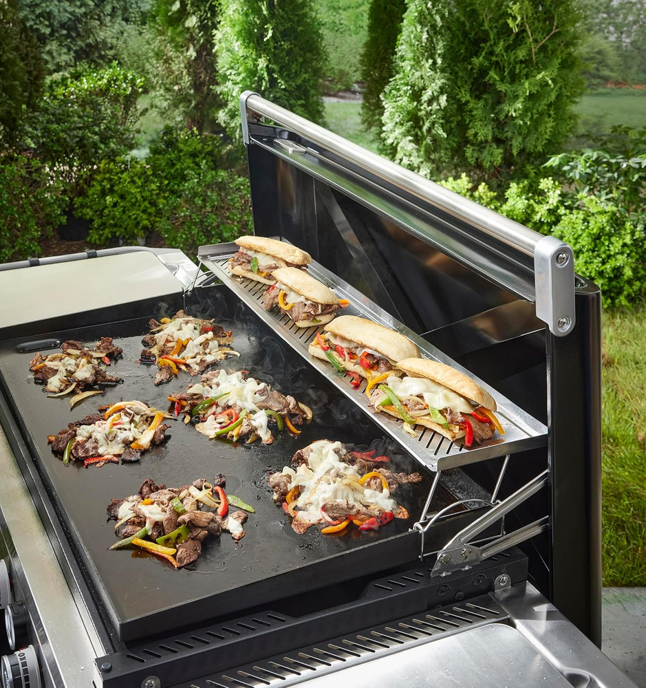 " 36" Slate Griddle Warming Rack & Resting Tray – Easy‑Install Adjustable Rack w