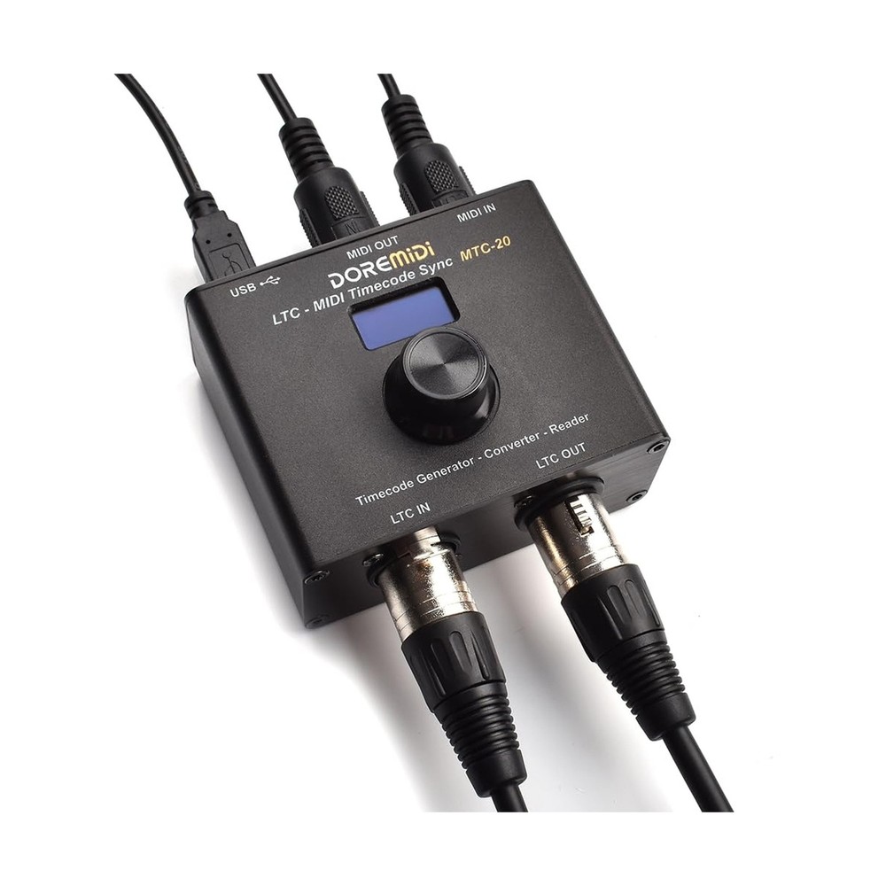 LTC-MIDI Timecode Sync (MTC-20) device to synchronize MIDI timecode and SMPTE...