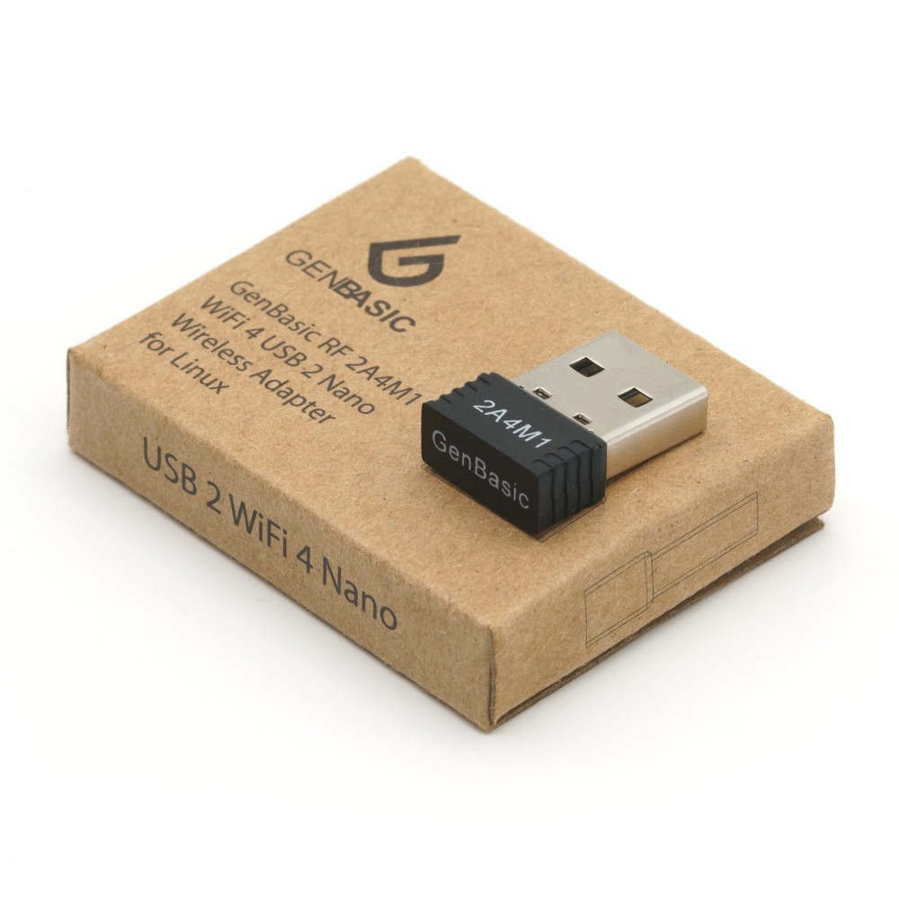 WiFi 4 USB Nano Wireless Network Dongle Adapter for Linux (Black)