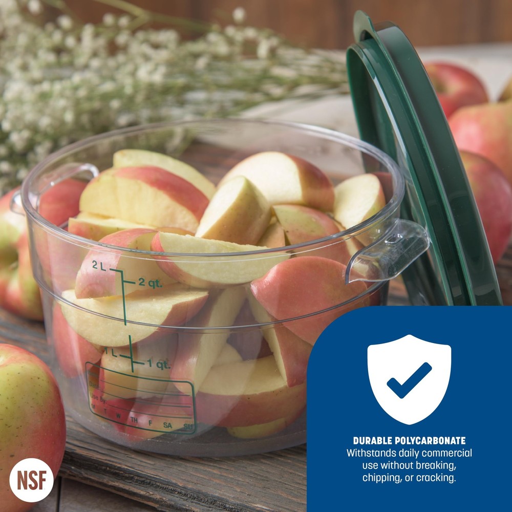 Storplus Round Food Storage Container with Stackable Design for Catering, Buf...