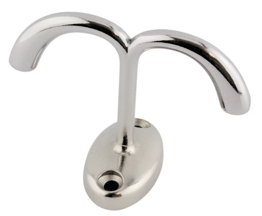 (5 Pack) Under Shelf - Under Counter Hook Polished Chrome P8043-CP