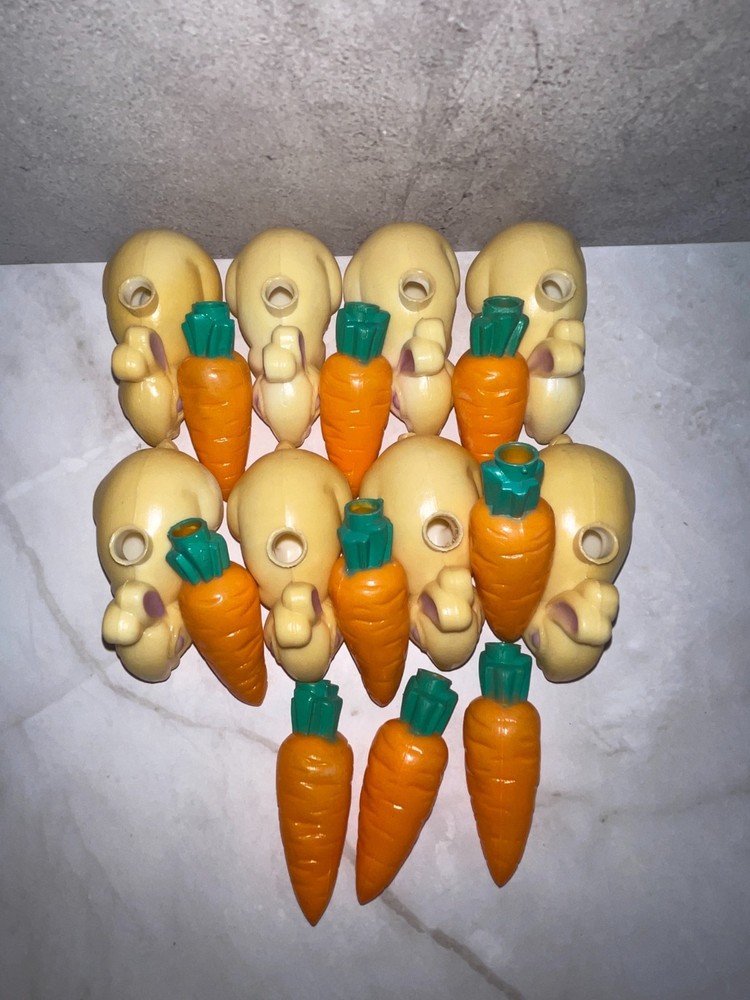 Vintage Easter Bunny Rabbit Carrot String Light Plastic Covers