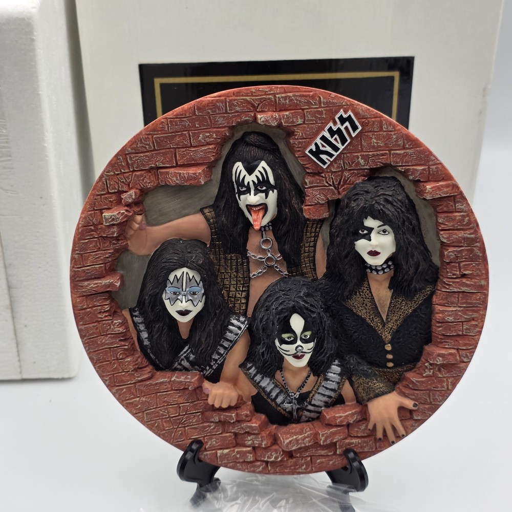 Vintage 1998 3D Kiss Rock Plate Gartlan Collectible Limited Edition 989/5000 8"