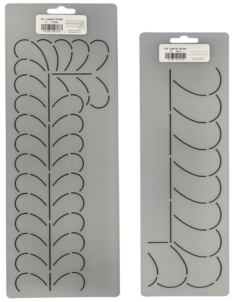 Quilting Stencil Feather Border W/ Corner 2 Borders Design Quilters Stencils Set
