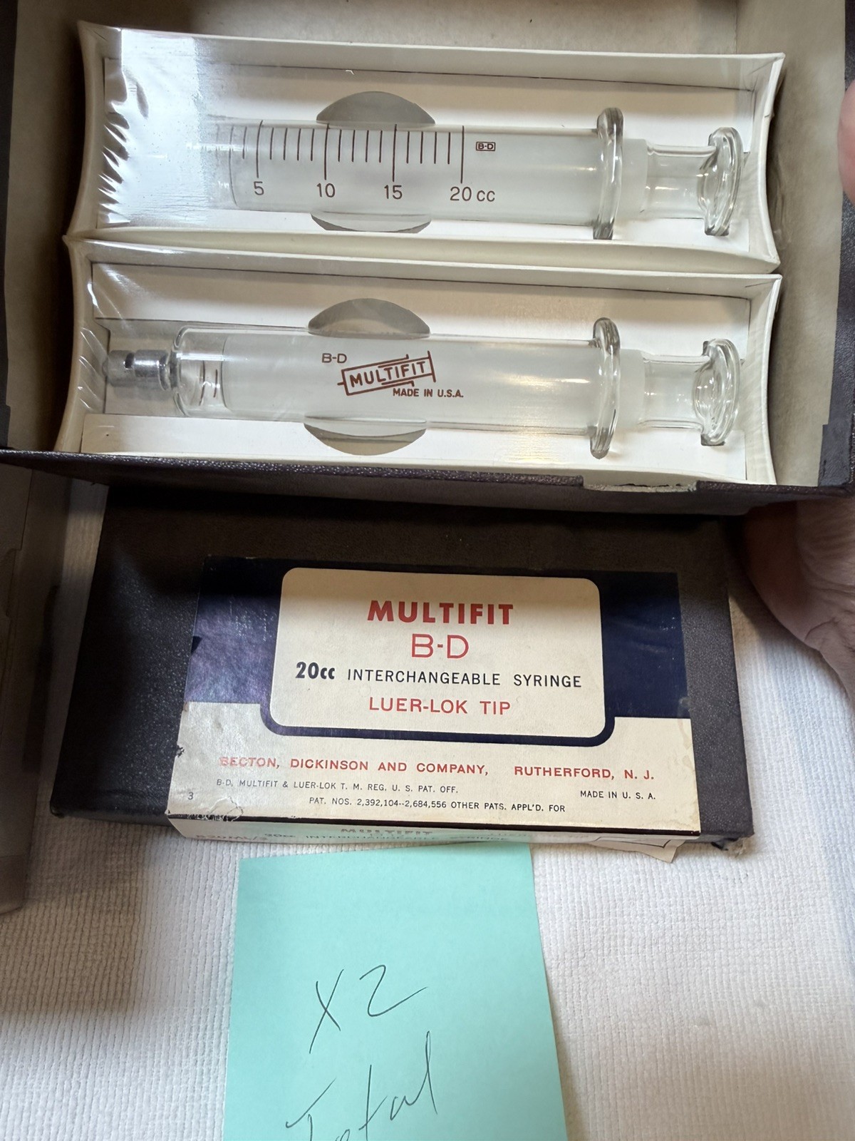 Vintage New/Old Stock Hospital Medical Syringe Equipment WW2-1950’s