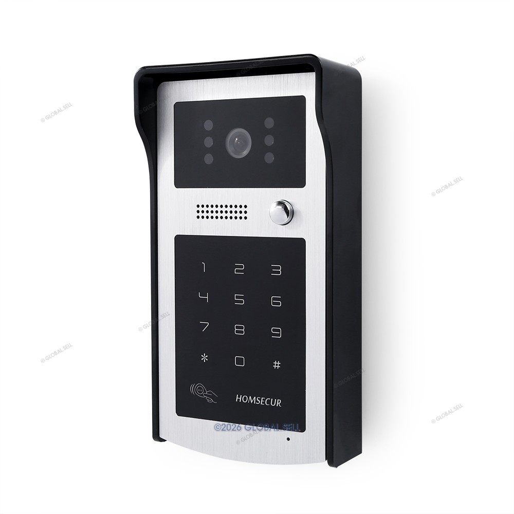 7inch Hands-free Video Door Phone Intercom System with Keyfobs Password Keypad