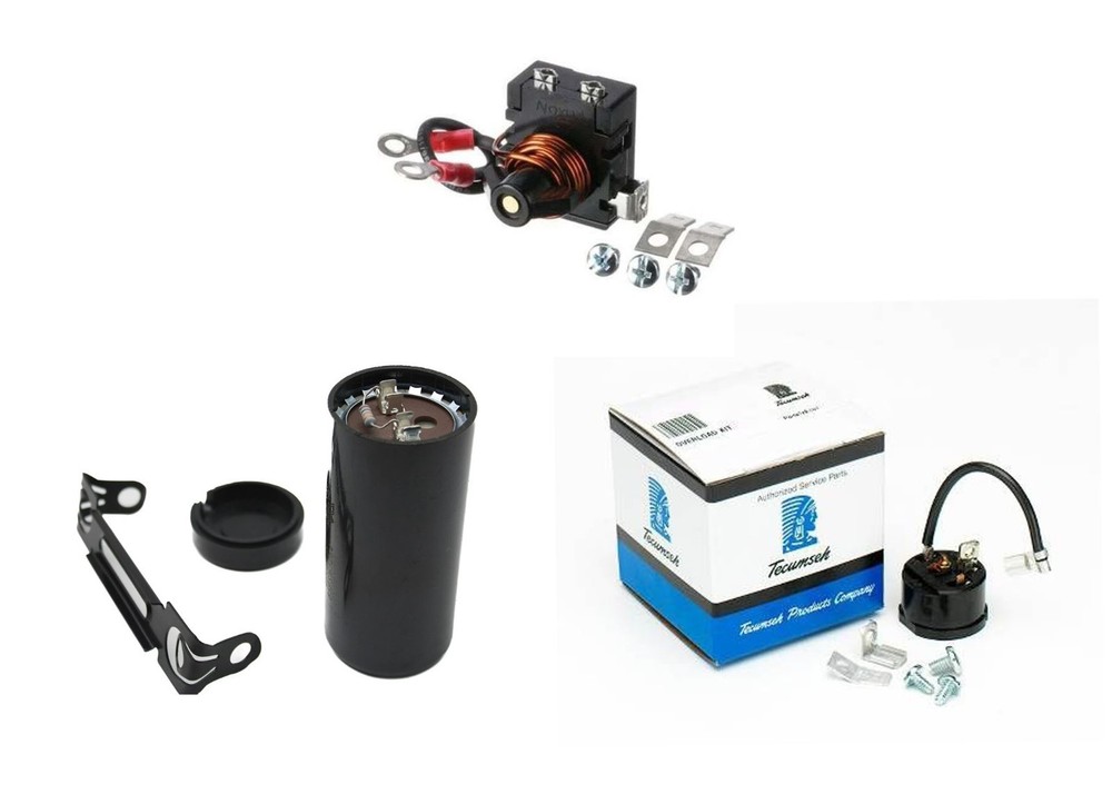 For Tecumseh Compressor, AE2413Y-AA1B, Electrical Kit, Relay-Overload-Capacitor
