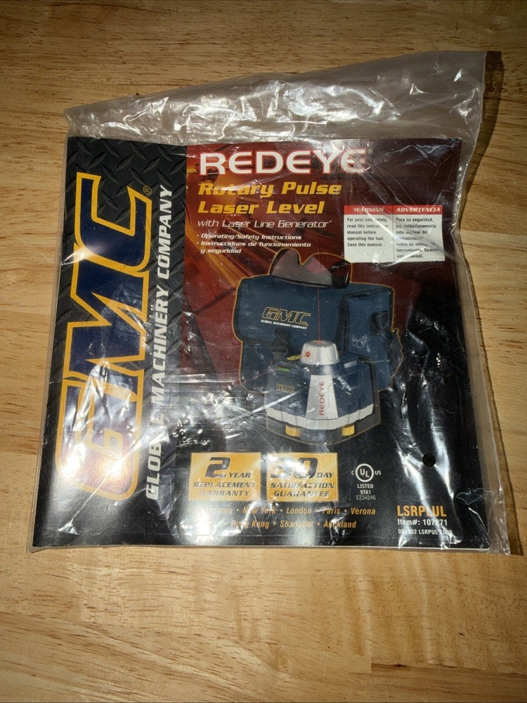 GMC REDEYE Rotary Pulse Laser Level - With Case - Tested and Working