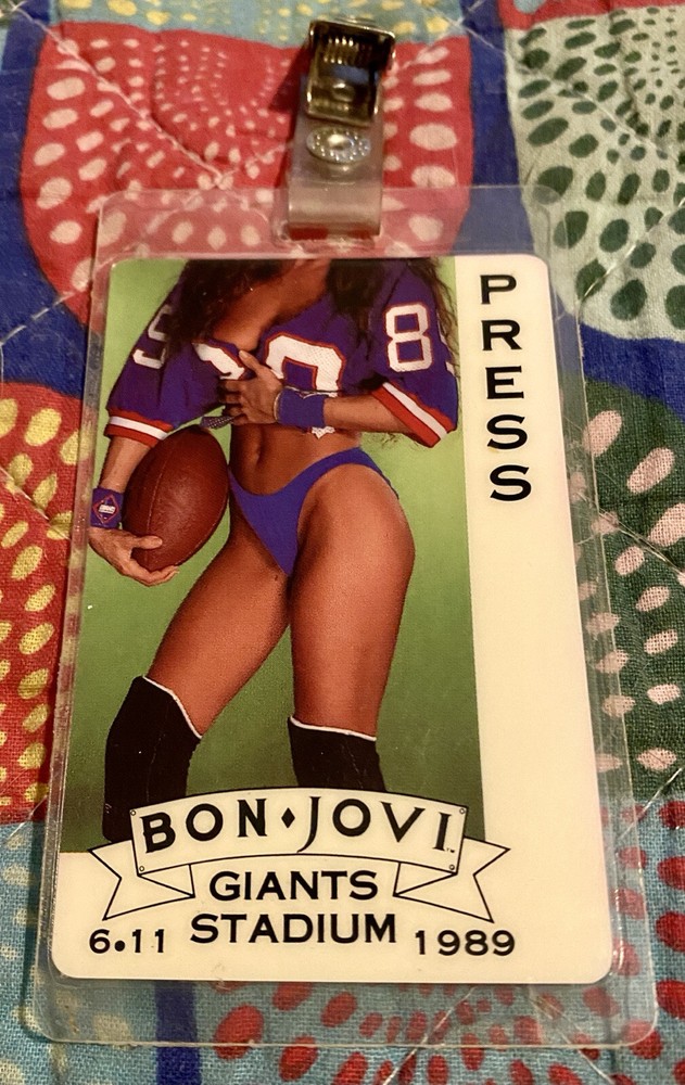 BON JOVI - GIANT STADIUM - JUNE 11TH, 1989 - PRESS LAMINATE PASS