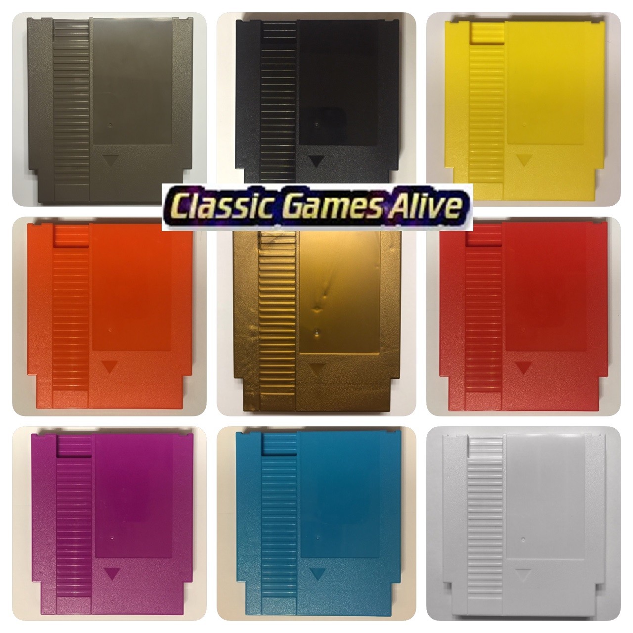 NES Replacement Case Cart Shell - Transparent COLOR, Gold, Sliver (Raspberry Pi)