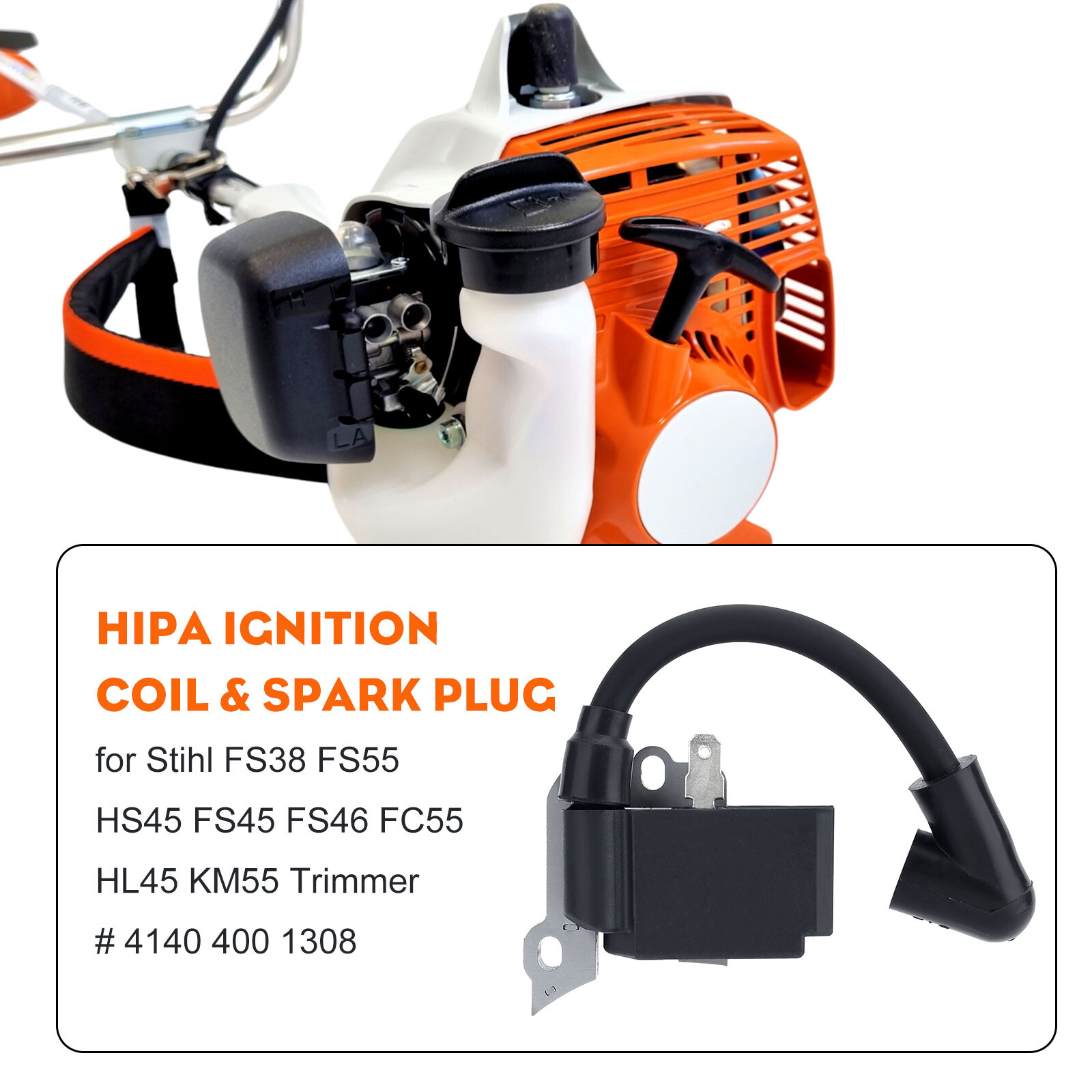 Ignition Coil For STIHL FS38 FS45 FS55 HL45 HS45 KM55 # 4140 400 1308 Strimmer