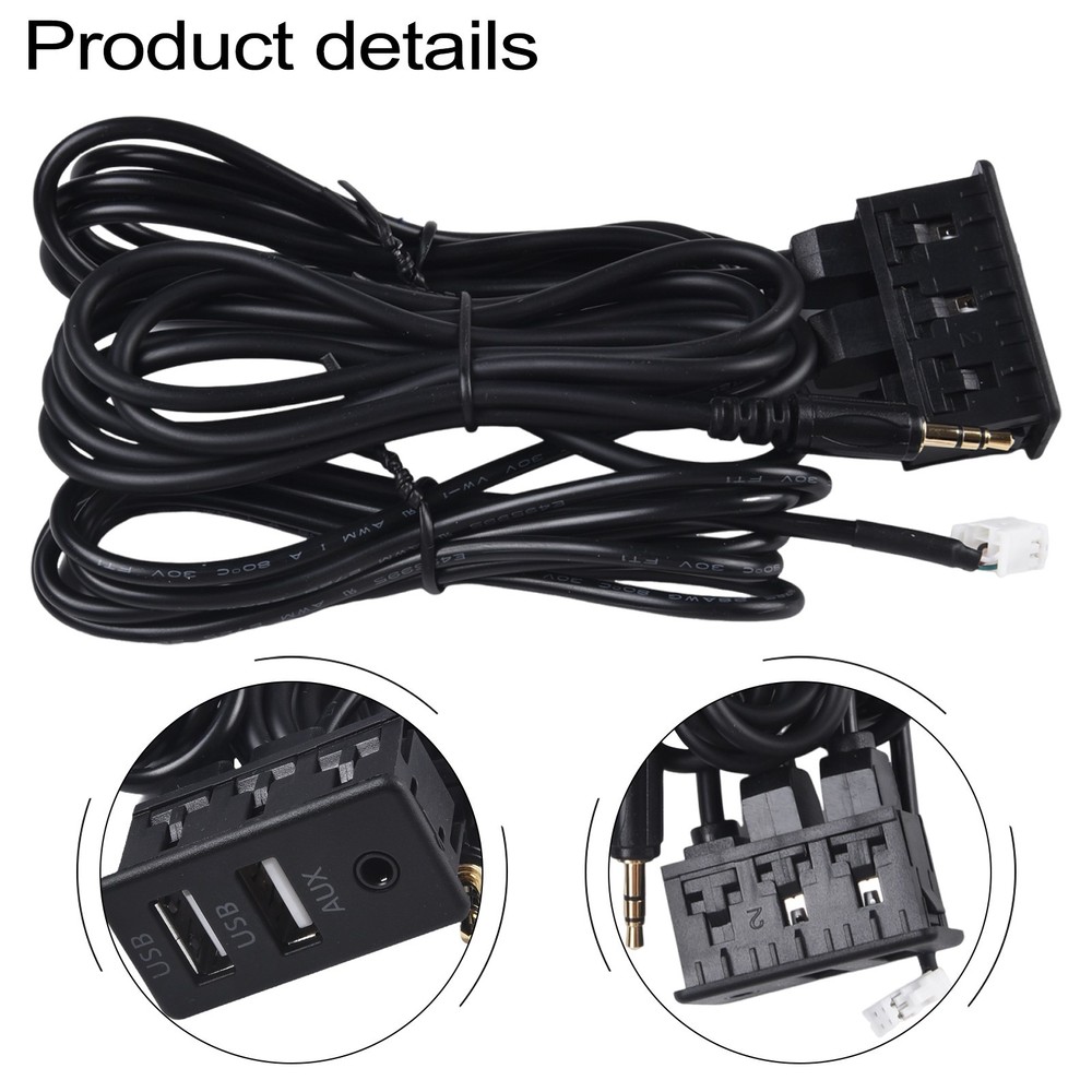 Convenient Car Dash Mount USB AUX Port Panel Interface Extension Adapter