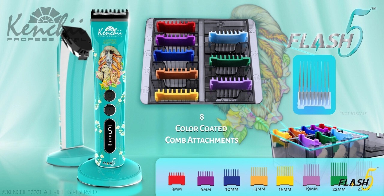 Kenchii Grooming & Beauty - Flash 5 Comb Kit | 8-Piece